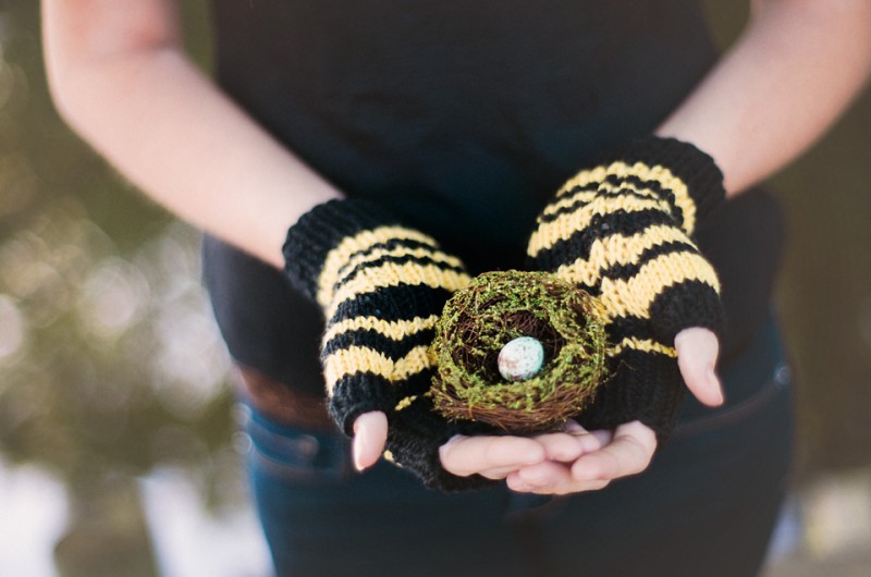 Intermediate knitting patterns from PattyMac Knits featuring Hogwarts inspired Hufflepuff themed Knits