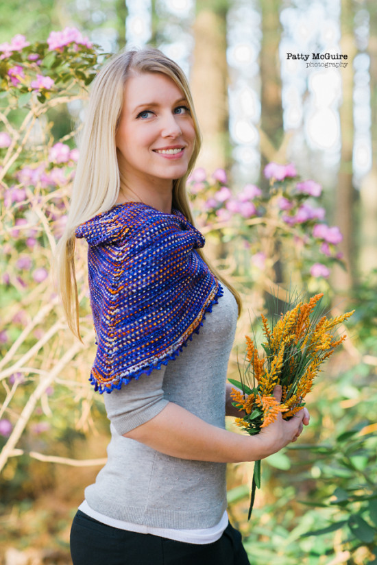 Transylvania Shawl Knitting pattern from SSKnits and photographed by Patty McGuire for PattyMac Photos.