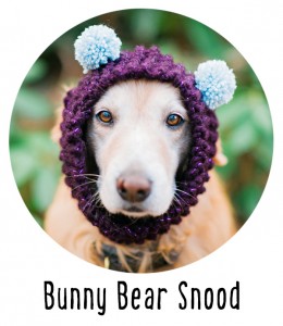 Bunny Bear Dog Snood Ready to Wear from Pattymac Knits