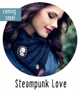 Steampunk Love chunky neckwarmer knitting pattern