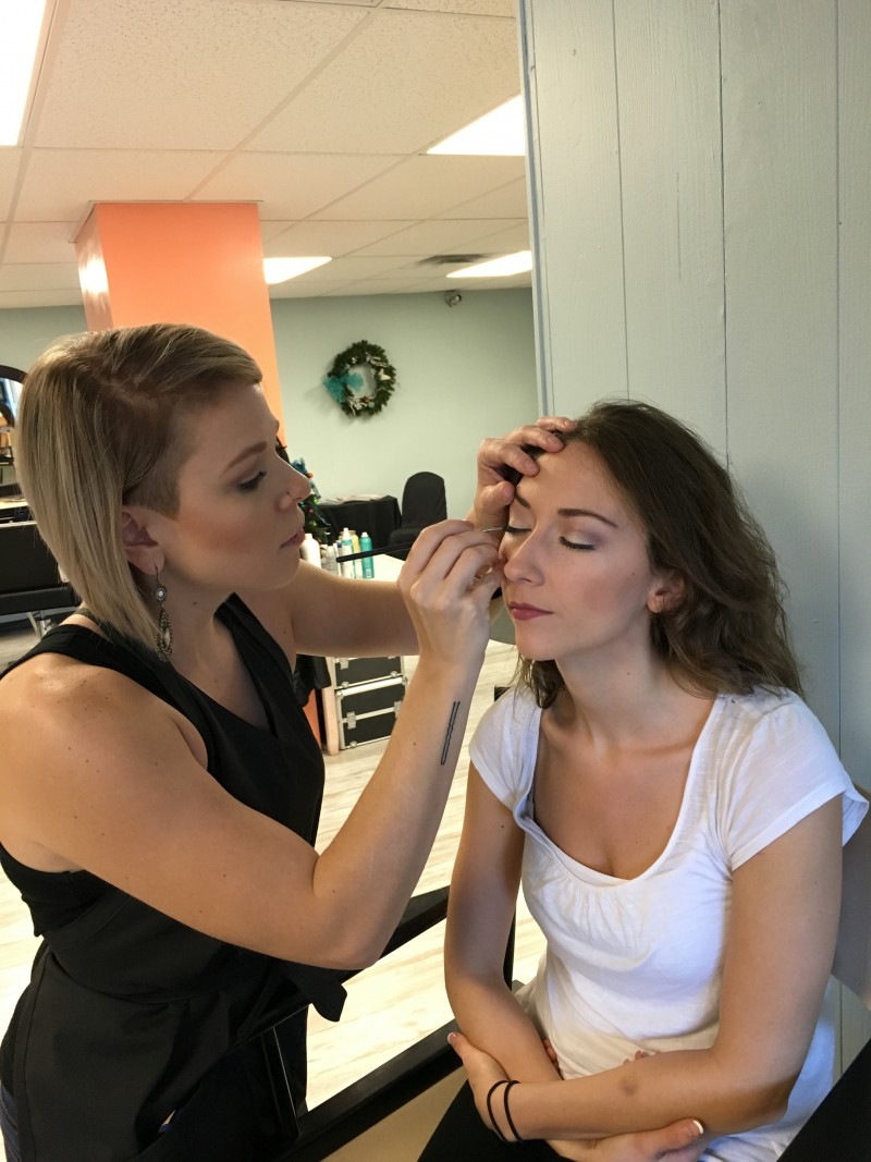 Hair and makeup for professional photography session