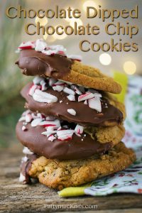 How to make these beautiful chocolate dipped chocolate chip cookies. They look as good as they taste, and are so easy to make! Delight your friends!