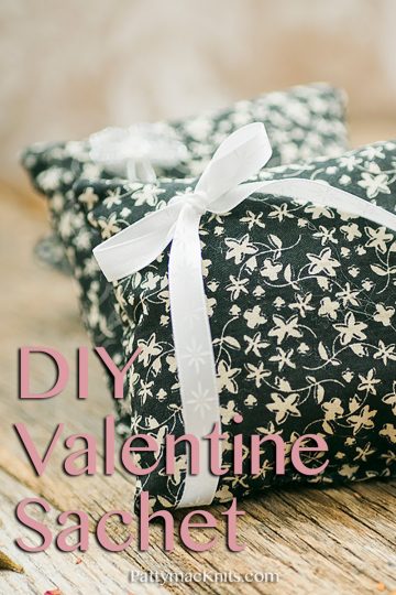 Sew this pretty Valentines Day Sachet Crafting Project. Small and easy sewing project to sew by hand or on a machine. Share with the people you love!