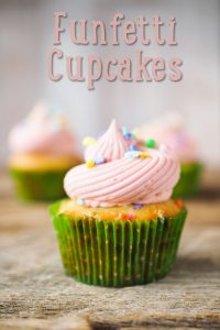 Pretty pink cupcakes with sprinkles